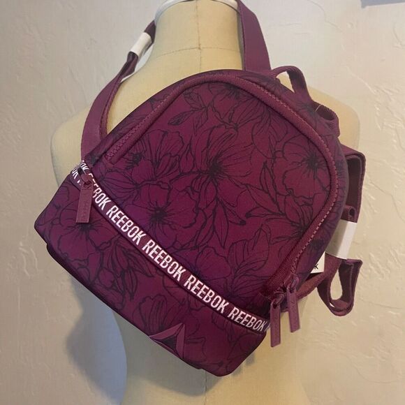 Reebok Rose Mini Backpack Adjustable Strap Bottom Accessory Pocket Key Fob Clip - Picture 1 of 6